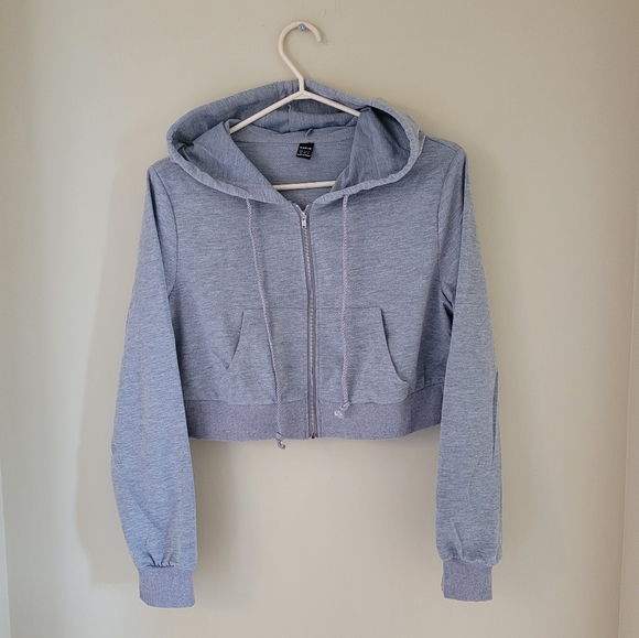 Cropped Zip Up Hoodie - Picture 1 of 2